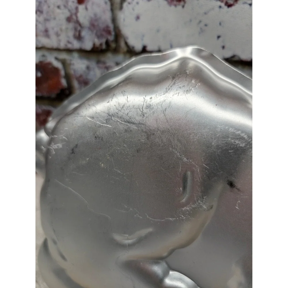 Vintage 1981 Wilton Gentle Lamb Aluminum Cake Pan Mold 502-3444 Silver